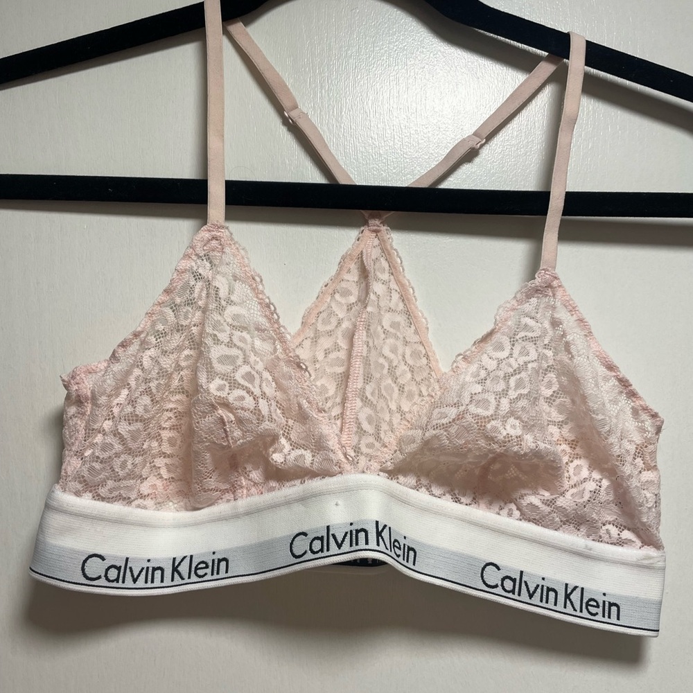 Calvin Klein Pink Lace Bralette